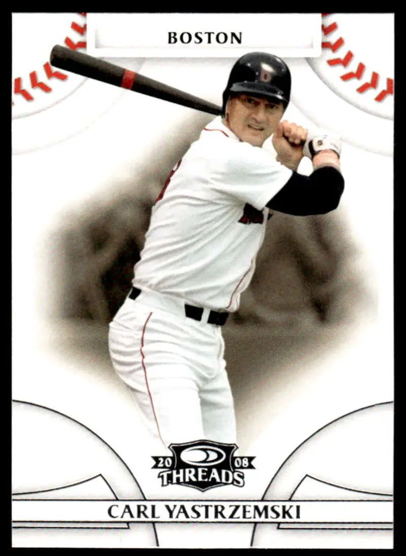 2008 Donruss Threads #6 Carl Yastrzemski EX Excellent Boston Red Sox Baseball Card - Baseball Card Single