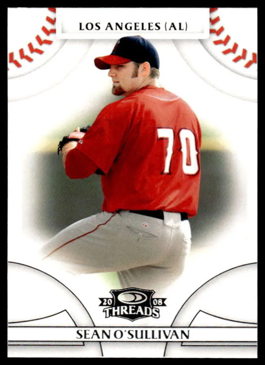 2008 Donruss Threads #67 Sean O’Sullivan EX Excellent Los Angeles Angels Baseball Card