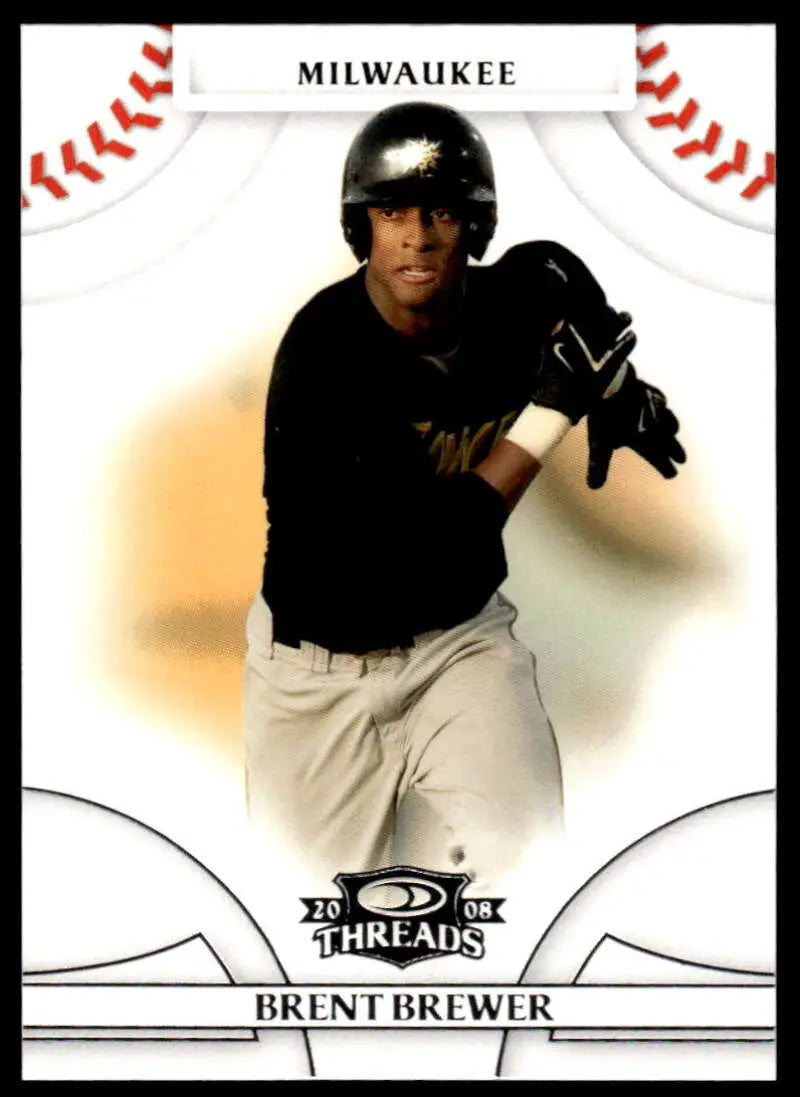 2008 Donruss Threads #70 Brent Brewer EX Excellent Milwaukee Brewers Baseball Card - Baseball Card Single