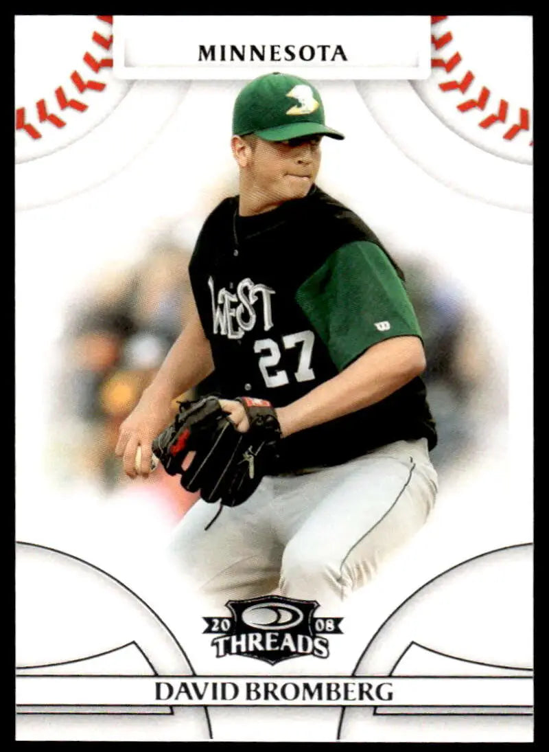 2008 Donruss Threads #71 David Bromberg EX Excellent Minnesota Twins Baseball Card - Baseball Card Single