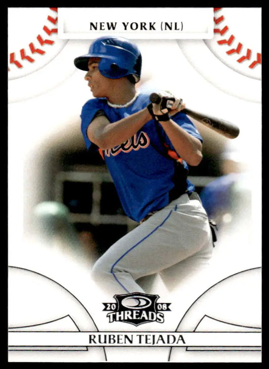 2008 Donruss Threads #74 Ruben Tejada EX Excellent New York Mets Baseball Card - Baseball Card Single
