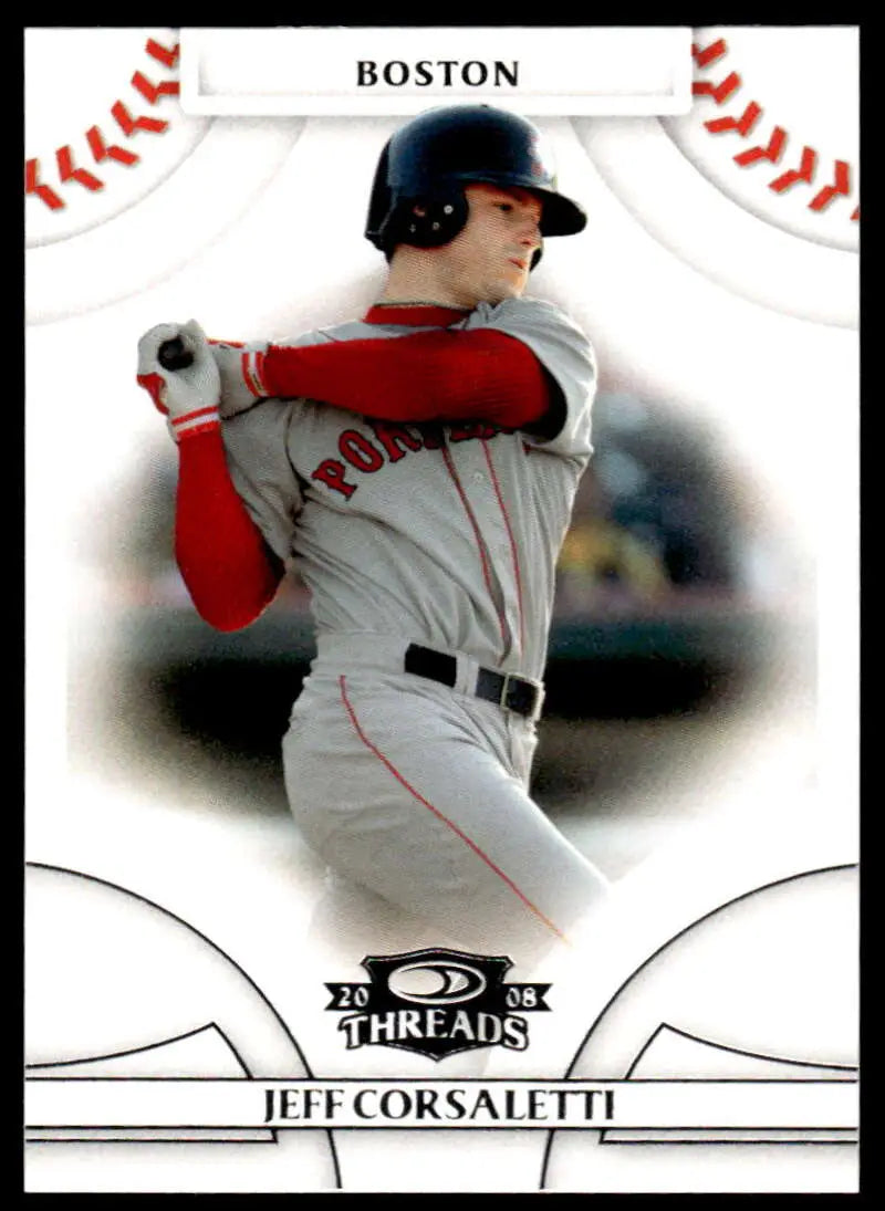 2008 Donruss Threads #76 Jeff Corsaletti EX Excellent Boston Red Sox Baseball Card - Baseball Card Single