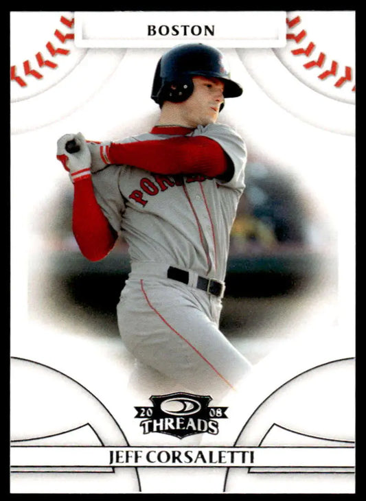 2008 Donruss Threads #76 Jeff Corsaletti EX Excellent Boston Red Sox Baseball Card - Baseball Card Single