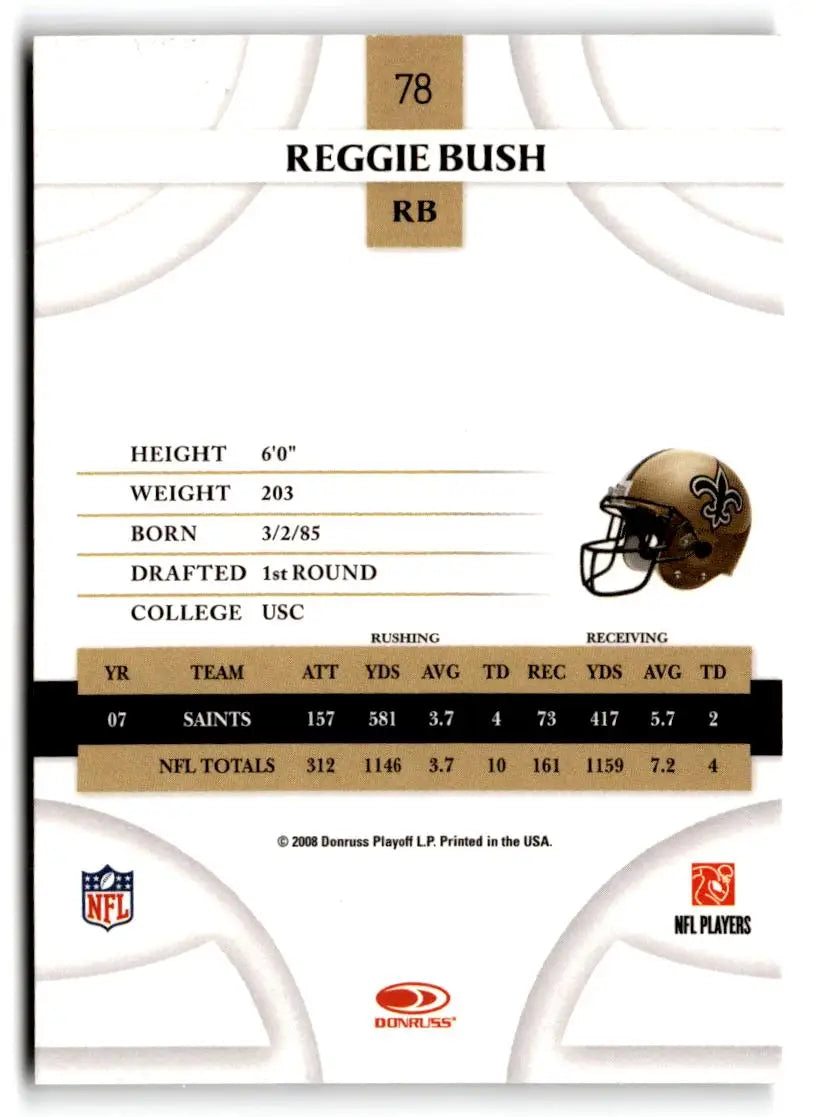 2008 Donruss Threads #78 Reggie Bush - Football Card Single