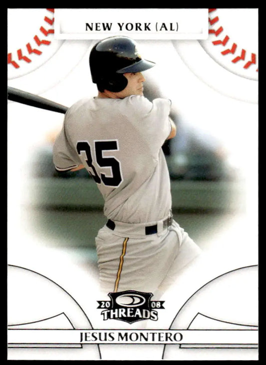 2008 Donruss Threads #80 Jesus Montero EX Excellent New York Yankees Baseball Card - Baseball Card Single