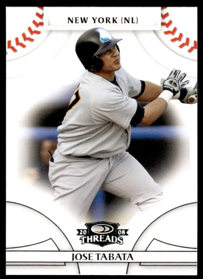 2008 Donruss Threads #81 Jose Tabata EX Excellent New York Mets Baseball Card - Baseball Card Single