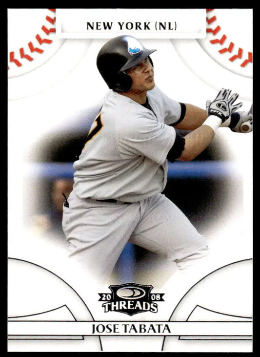 2008 Donruss Threads #81 Jose Tabata EX Excellent New York Mets Baseball Card - Baseball Card Single