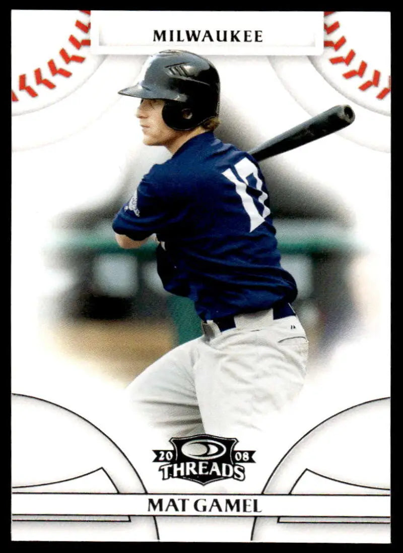 2008 Donruss Threads #98 Mat Gamel EX Excellent Milwaukee Brewers Baseball Card - Baseball Card Single