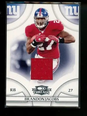 2008 Donruss Threads Brandon Jacobs #80 Game-Worn Jersey 063/250 Football - Sports Memorabilia (Jerseys balls helmets