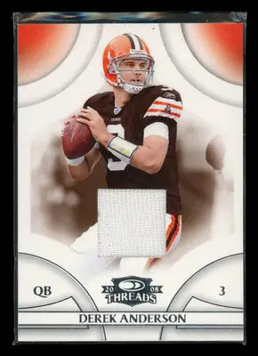 2008 Donruss Threads Derek Anderson #3 154/250 Game-Worn Jersey Football - Sports Memorabilia