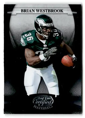 Original gloss Leaf Certified Brian Westbrook football card from 2008 Leaf Certified series