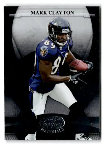 Original gloss Leaf Certified Mark Clayton football card from 2008 Leaf Certified series