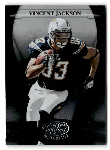 Leaf Certified Vincent Jackson football card with original gloss from 2008 Leaf Certified collection