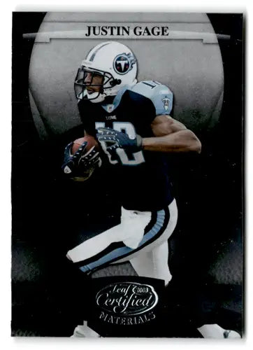 Justin Gage football card from Leaf Certified with original gloss in 2008 Leaf Certified set