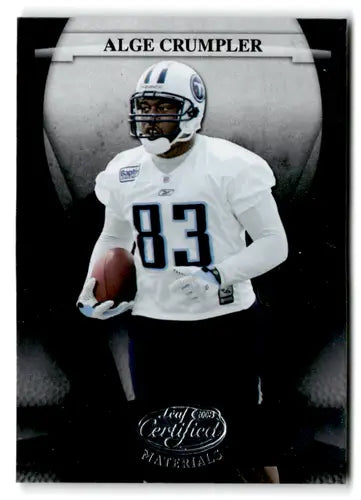 Original gloss Leaf Certified Alge Crumpler football card from 2008 Titan series