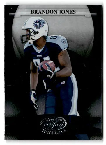 Leaf Certified Brandon Jones football card with original gloss from 2008 Leaf Certified series