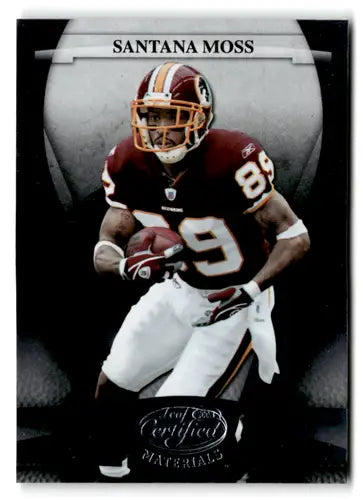 Leaf certified Santana Moss football card with original gloss from 2008 Leaf Certified series