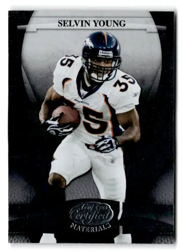 Leaf Certified Selvin Young football card with original gloss from 2008 Leaf Certified series