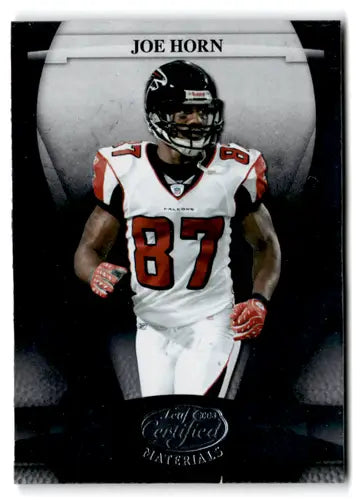 Original gloss Leaf Certified Joe Horn football card from 2008 Falcons collection