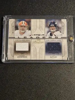 2008 Playoff Prestige Derek Anderson/Jay Cutler MEM Leaders Materials #/250 - Football Card Single