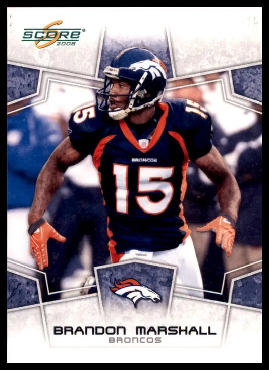 2018 Score Brandon Marshall Denver Broncos football card featuring NFL player