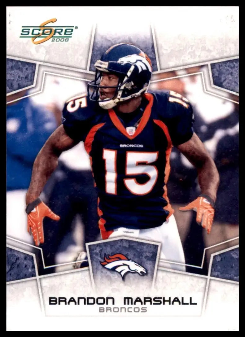 2018 Score Brandon Marshall Denver Broncos football card featuring NFL player