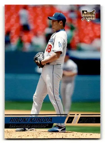 Original gloss Hiroki Kuroda Los Angeles Dodgers baseball card 2008 Stadium Club 149a