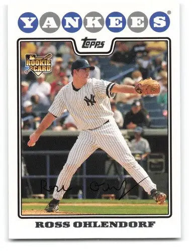 2008 Topps #102 Ross Ohlendorf NM Near Mint RC Rookie Yankees ID:82890 - Baseball Card Single