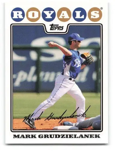 Baseball card featuring Mark Grudzielanek with original gloss, 2008 Topps NM-MT Royals