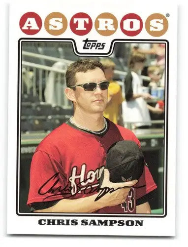 Original gloss baseball card of Chris Sampson NM-MT from 2008 Topps #249