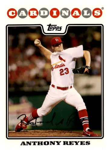 Anthony Reyes baseball card from 2008 Topps #272 with original gloss and Near Mint condition