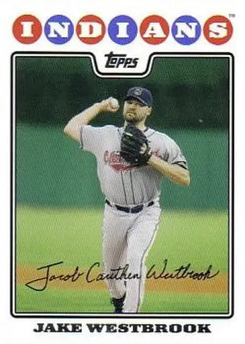 2008 Topps #377 Jake Westbrook NM-MT Indians - Baseball Card Single
