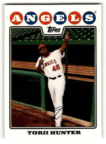 2008 Topps #435 Torii Hunter Los Angeles Angels Baseball Cards EX/NM ID:59482 - Baseball Card Single