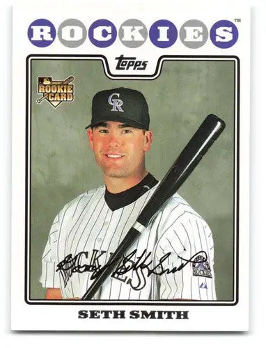 Original gloss seth smith rookie rockies baseball card from 2008 Topps #56 NM-MT