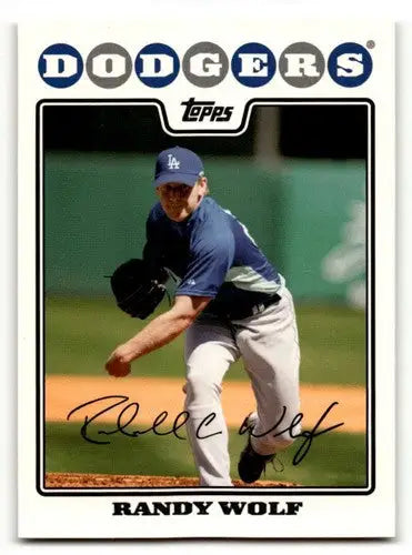 2008 Topps #9 Randy Wolf Los Angeles Dodgers Baseball Cards EX/NM ID:59702 - Baseball Card Single