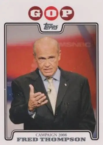 Fred Thompson trading card from Topps Campaign 2008 with original gloss