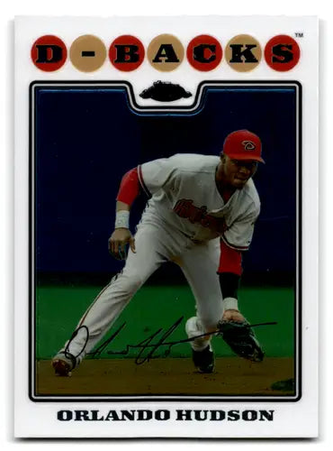 2008 Topps Chrome #55 Orlando Hudson NM Near Mint Diamondbacks ID:72149 - Baseball Card Single