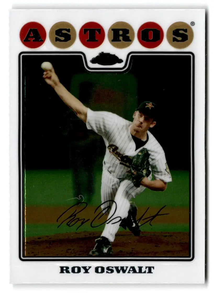 2008 Topps Chrome #63 Roy Oswalt - Baseball Card Single