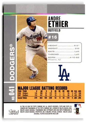 2008 Topps Co-Signers #41 Andre Ethier NM-MT Dodgers ID:81491 - Baseball Card Single