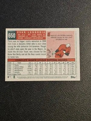 2008 Topps Heritage #650 Evan Longoria - Baseball Card Single