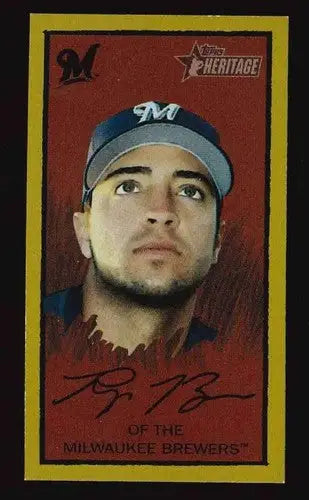 2008 Topps Heritage T205 Mini #HTCP8 Ryan Braun NM-MT Brewers ID:43727 - Baseball Card Single