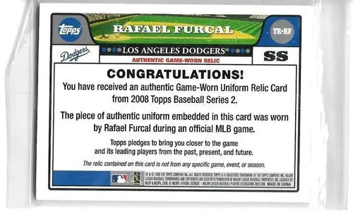 2008 Topps Retail Relic #TR-RF Rafael Furcal NM-MT MEM Dodgers - Baseball Card Single