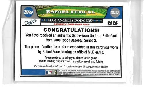 2008 Topps Retail Relic #TR-RF Rafael Furcal NM-MT MEM Dodgers ID:43892 - Baseball Card Single