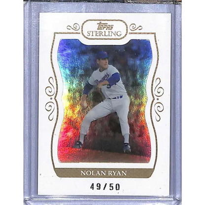 2008 Topps Sterling #197 Nolan Ryan Framed White #/50 Baseball Card