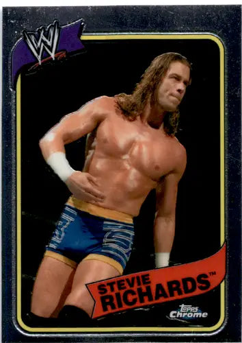 Original gloss WWE Heritage Chrome Stevie Richards wrestling card from Heritage Chrome III series