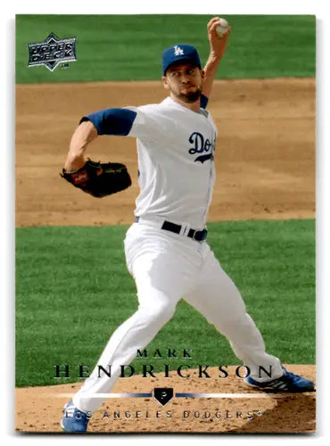 2008 Upper Deck Mark Hendrickson baseball card with original gloss Dodgers NM-MT