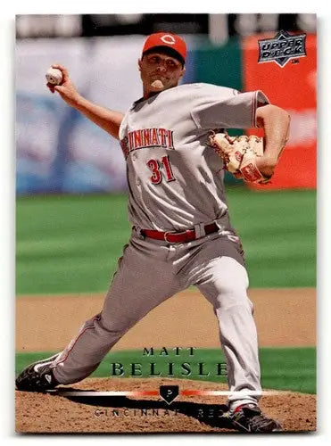 Original gloss Matt Belisle Cincinnati baseball card from 2008 Upper Deck Belisle Cincinnati Reds