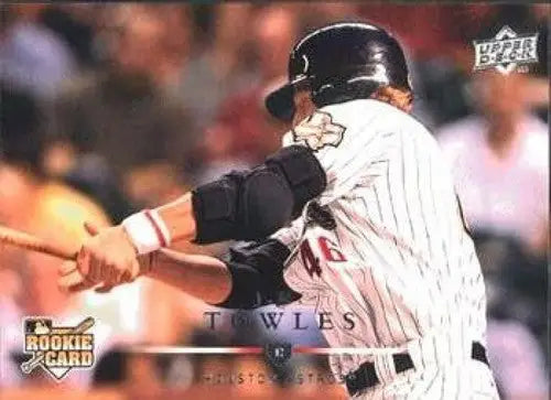 Original gloss baseball rookie card featuring J.R. Towles Astros from 2008 Upper Deck