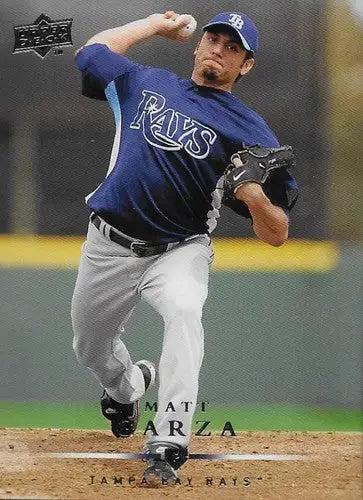 Original gloss baseball card of Matt Garza from 2008 Upper Deck Rays product