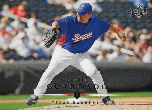 2008 Upper Deck Eddie Guardado baseball card with original gloss Rangers ID 71996